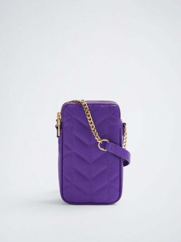 Bolsa Movil Padded Con Cadena - Violeta