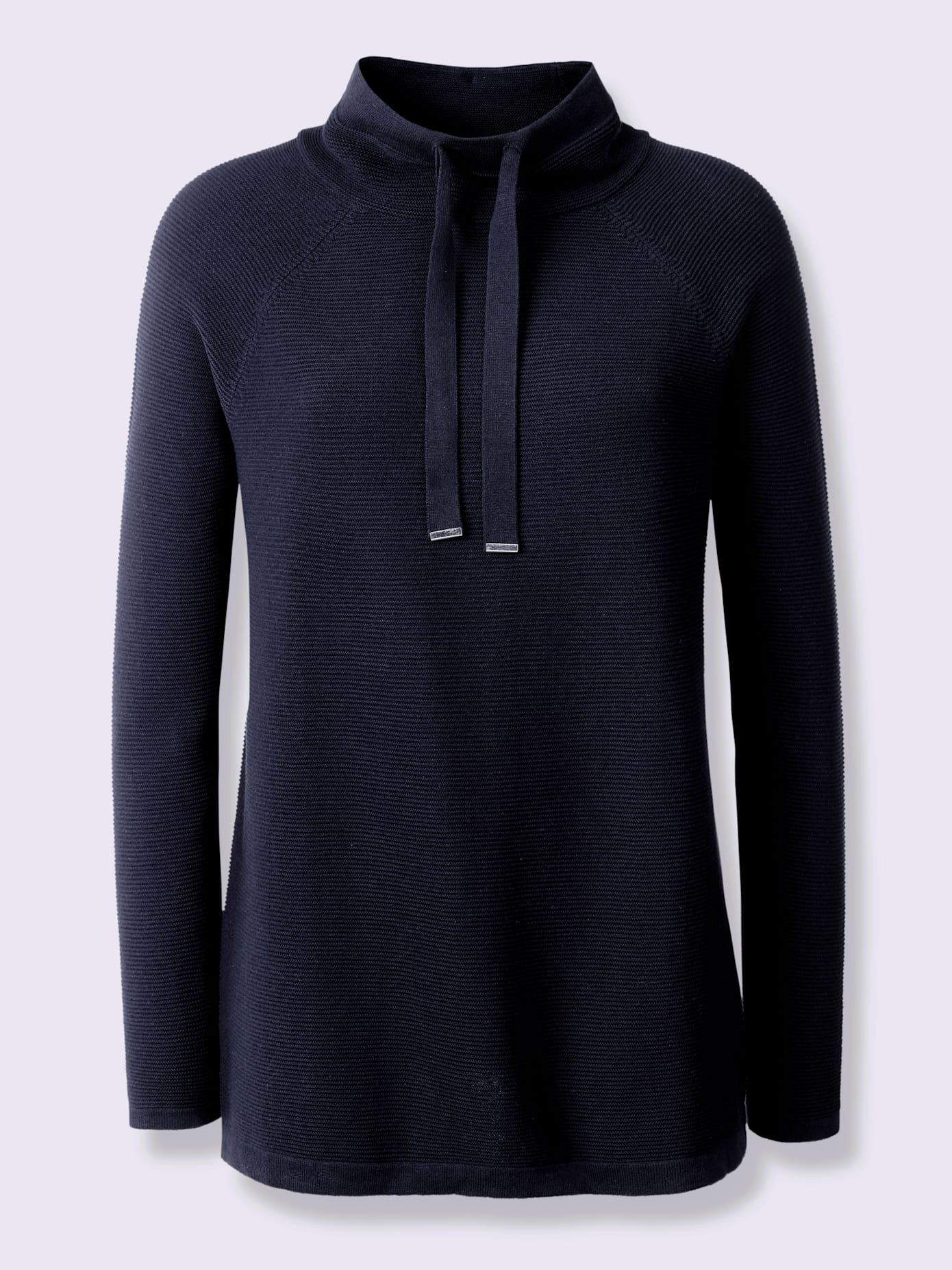 Pull large col montant avec coulisse