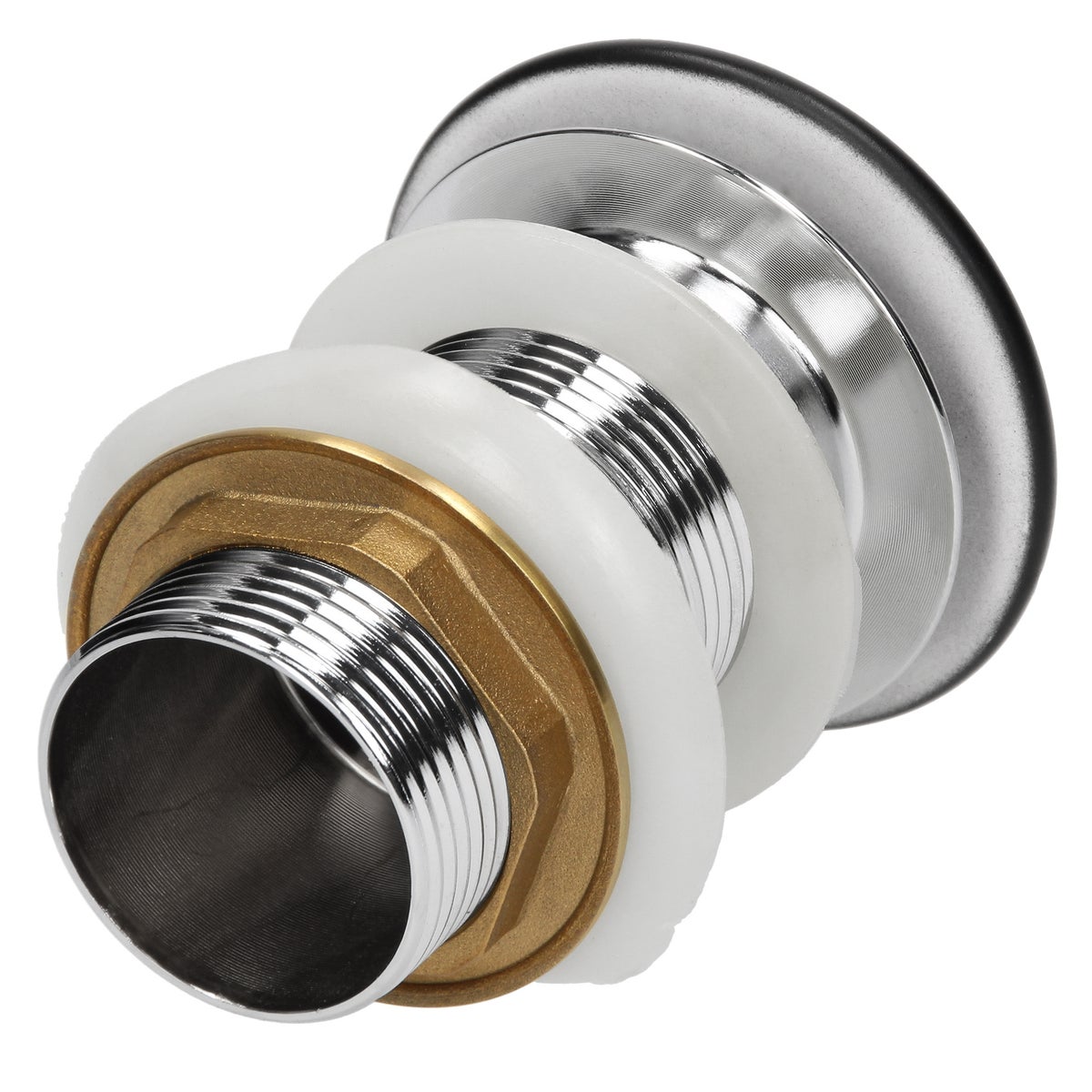 ML-Design Universele afvoerfitting voor wastafels en wastafelmeubels zonder overloop, keramische afdekking zwart roestvrij staal, 1 1/4 inch pop-upklep, afvoerklep afvoerfitting gootsteenstop met afdichtingen