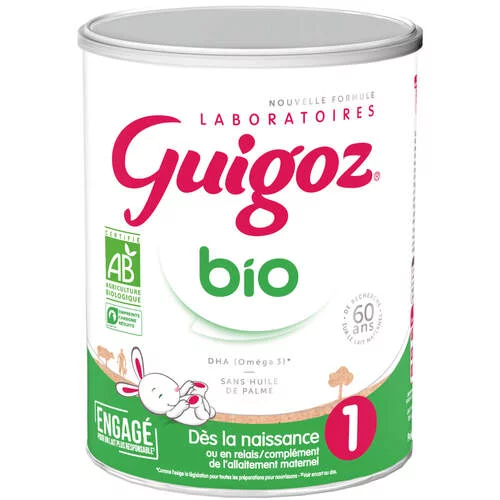Lait en Poudre Bio - Dès la naissance jusqu'à 6 mois Guigoz - 800g