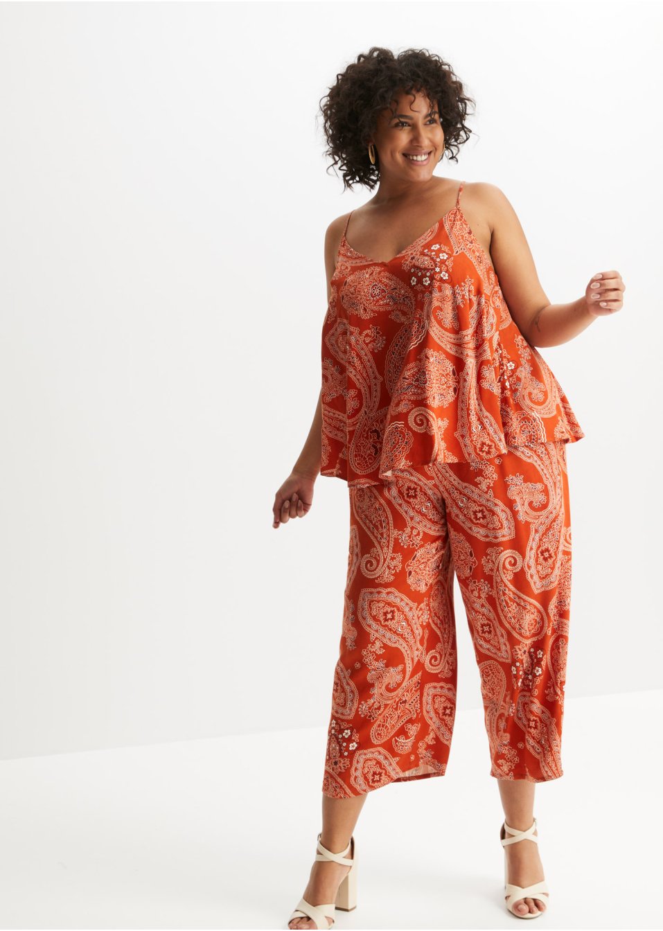 Top-blouse imprimé en viscose