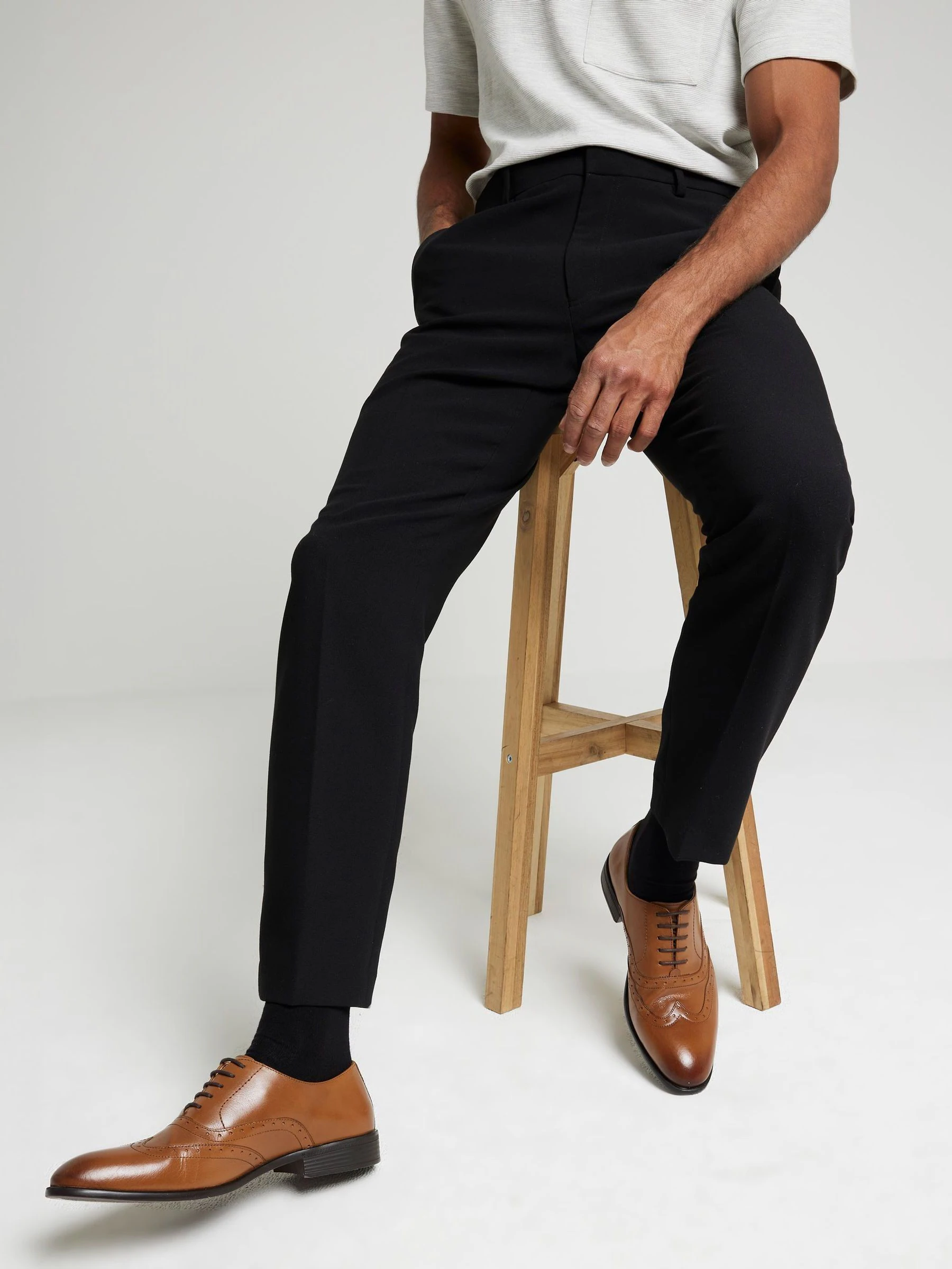 Bruin - River Island - Leren Oxford brogues