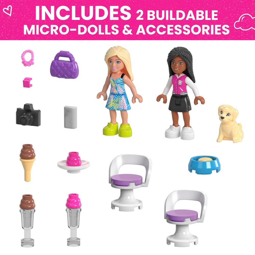 Mega Barbie Cabrio & Eisstand Bauset