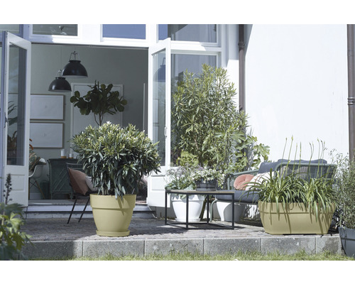 Bloembak elho Vibia Campana 30 kunststof Ø 30 cm H 25,8 cm saliegroen