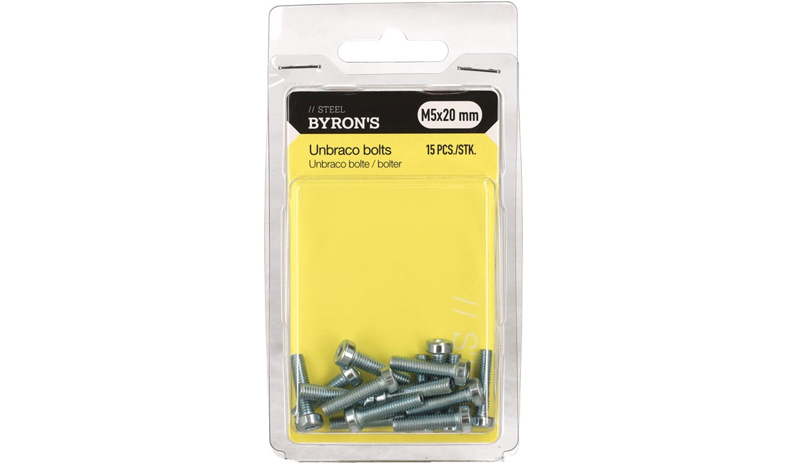 Unbraco bolte 5x20 mm - 15 stk.