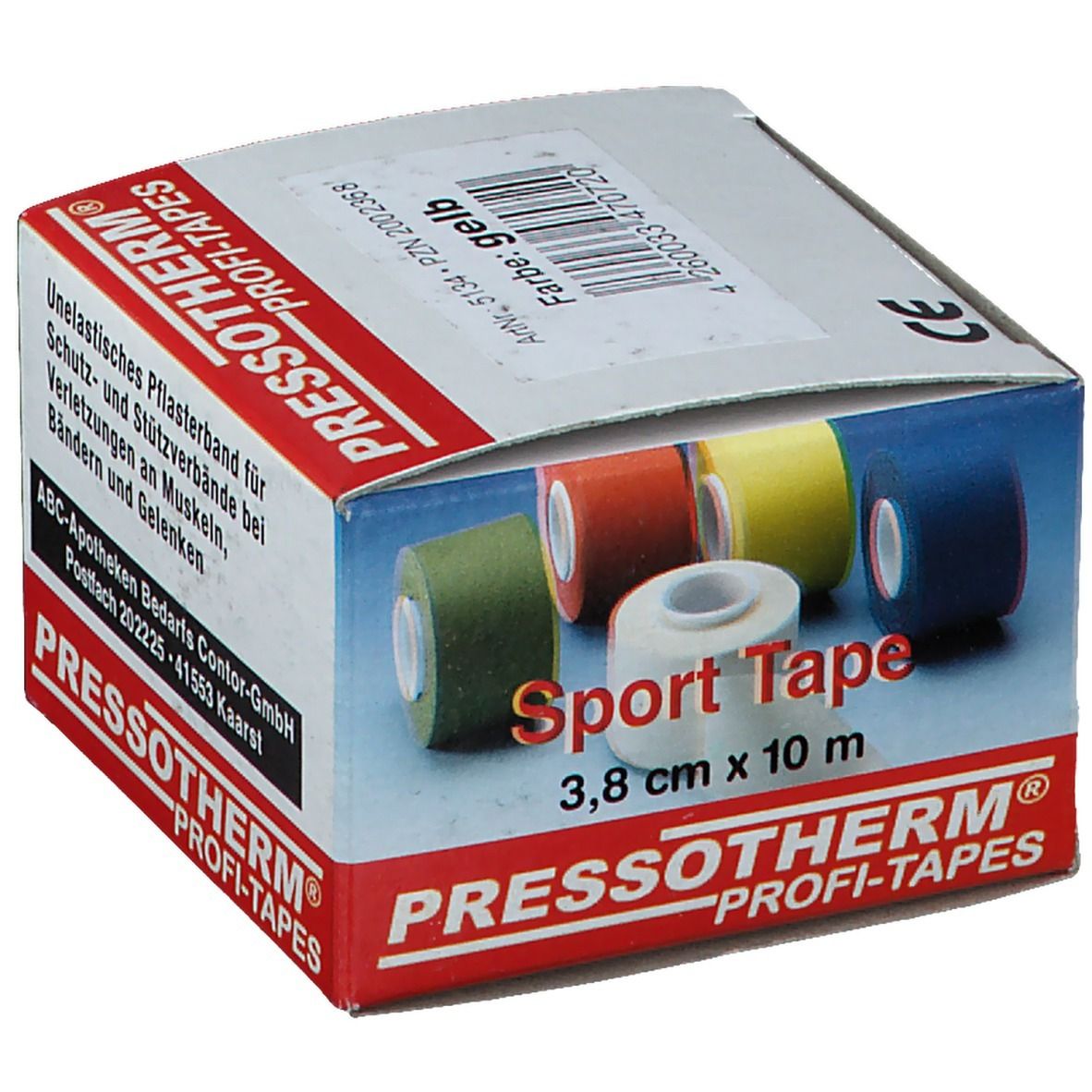 Pressotherm® Sport-Tape 3,8 cm x 10 m gelb