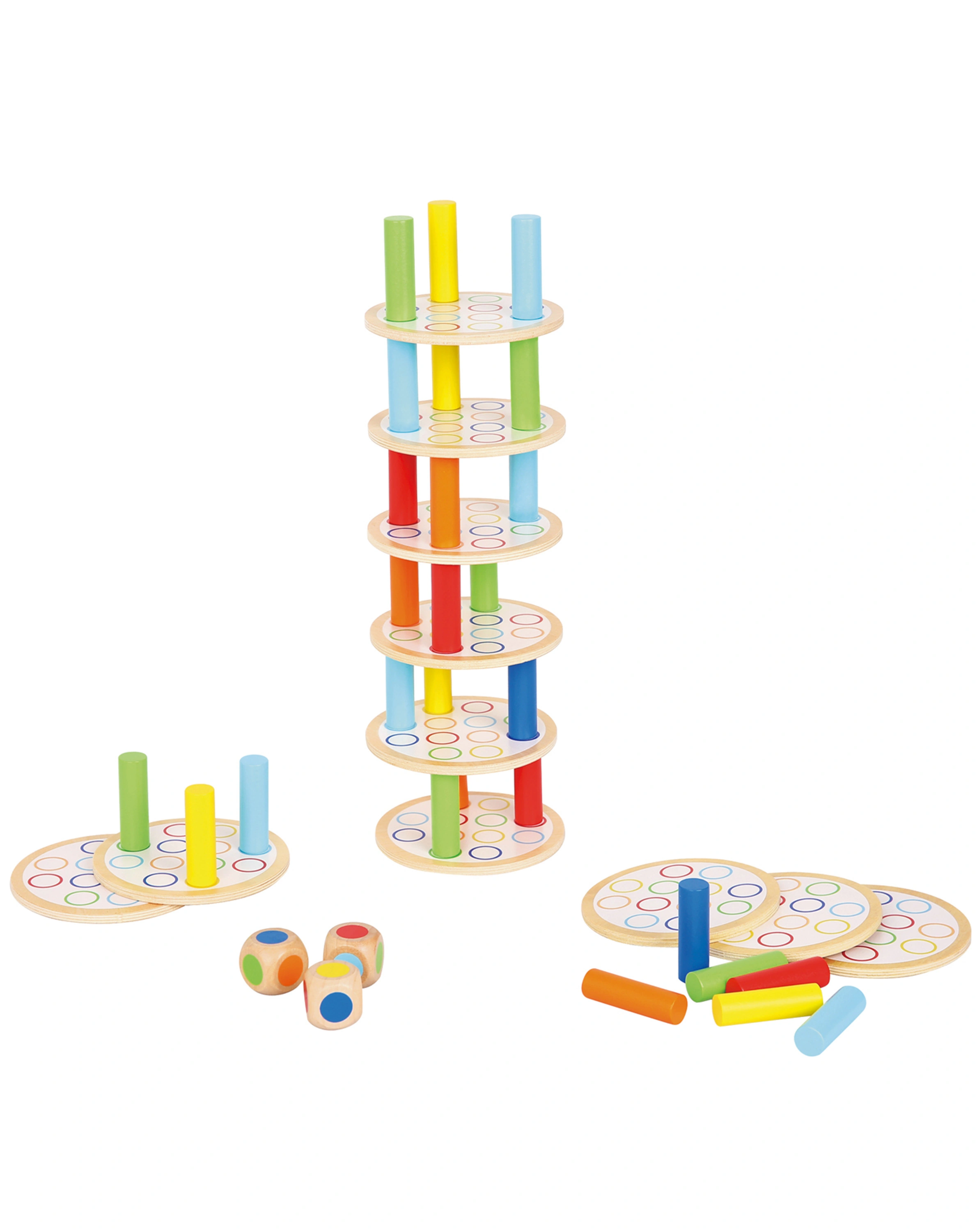 Balance-Spiel WACKELTURM aus Holz