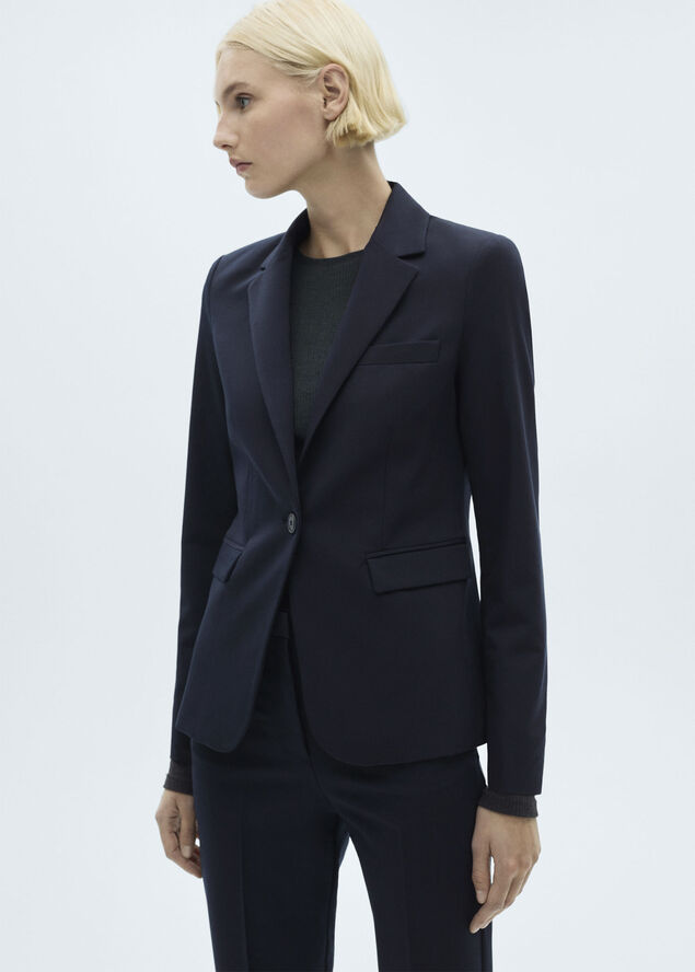 MANGO BLAZER. -- BOREAL Navy