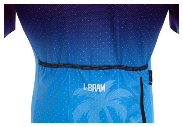 Maillot Manches Courtes LeBram Vence Rouge Bleu Coupe Ajustée