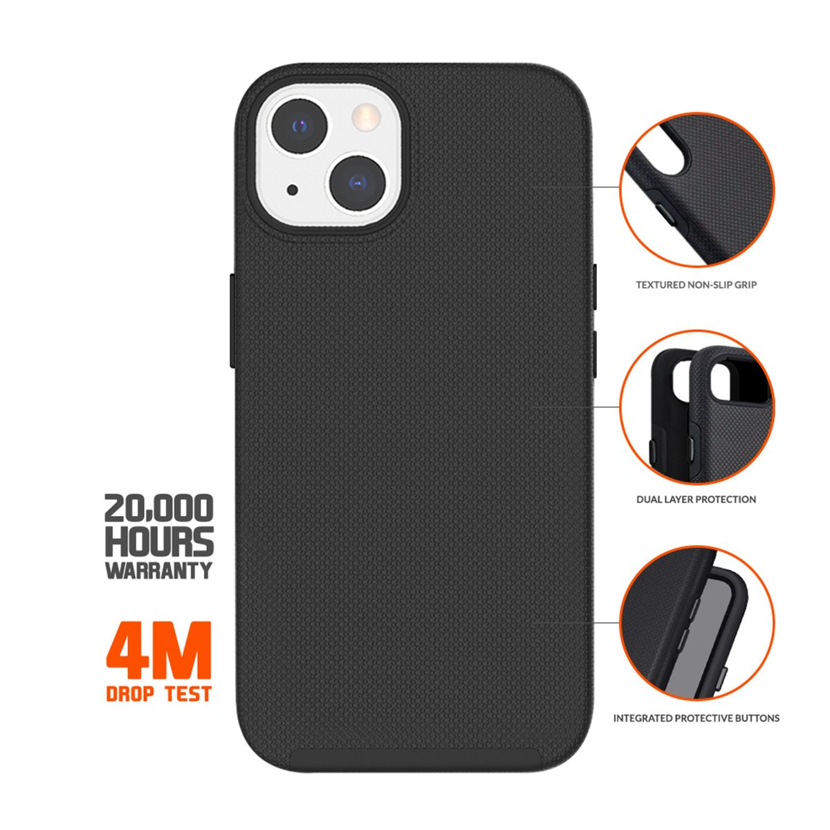 iPhone 14 North Case Premium Hybrid Schutzhülle (EGCA00397) - Schwarz