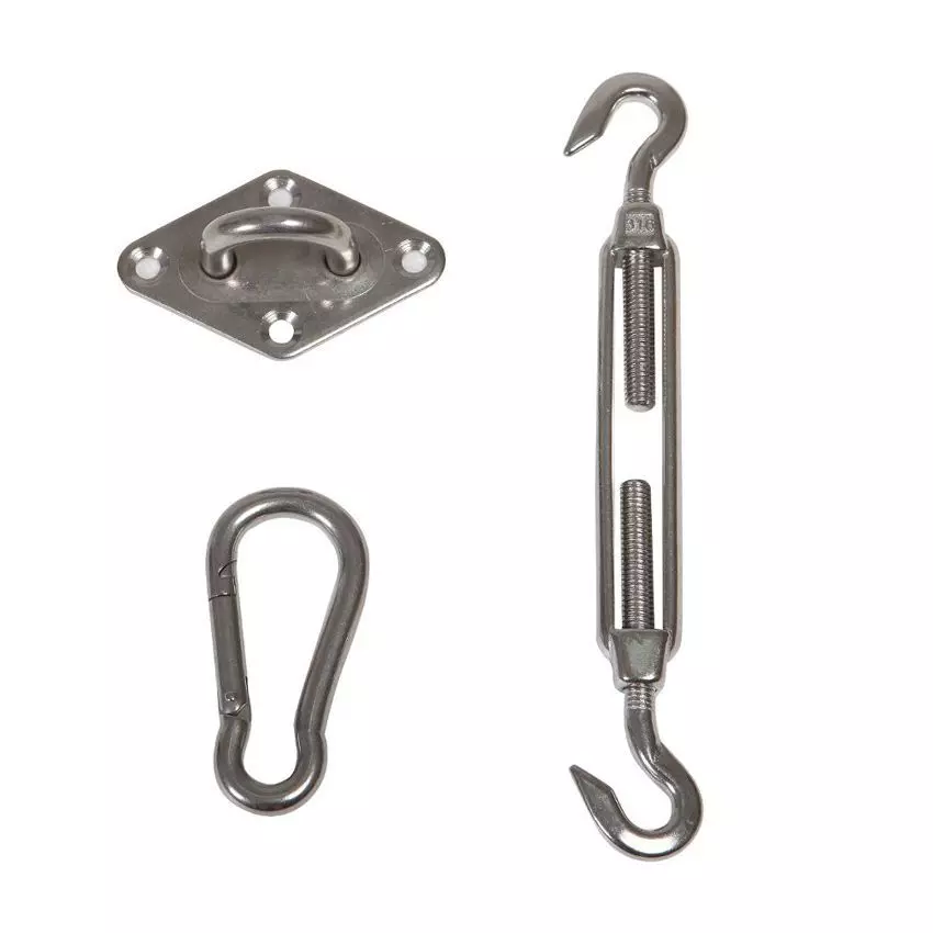 Kit de fixation pour voile d'ombrage - 3 pièces