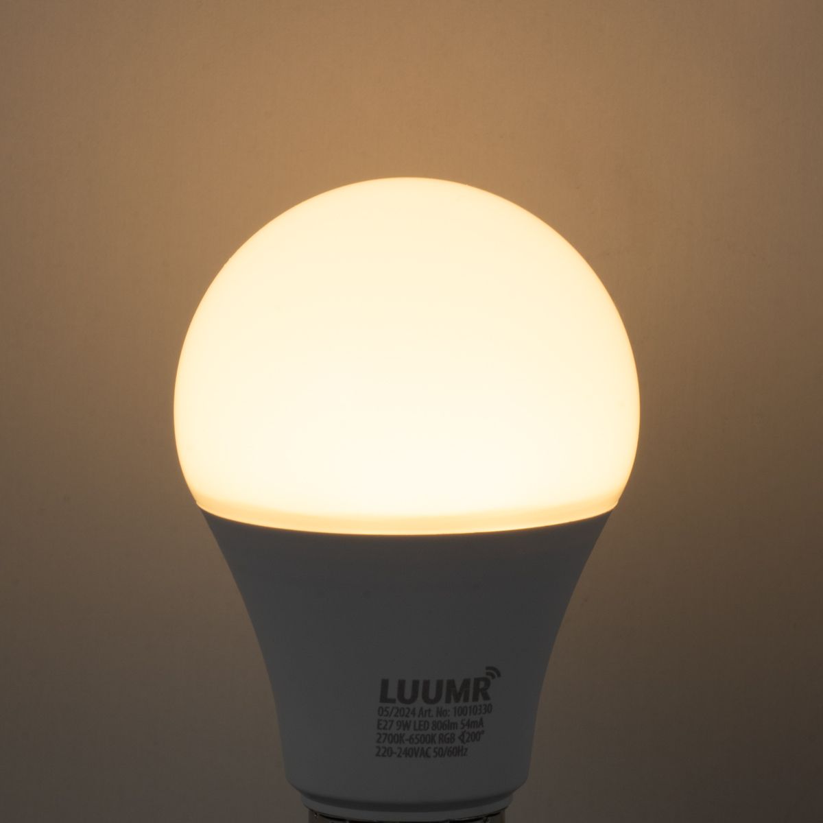 E27 dimbare LED lamp A60 opaal 9W 806 lm 2700-6500K