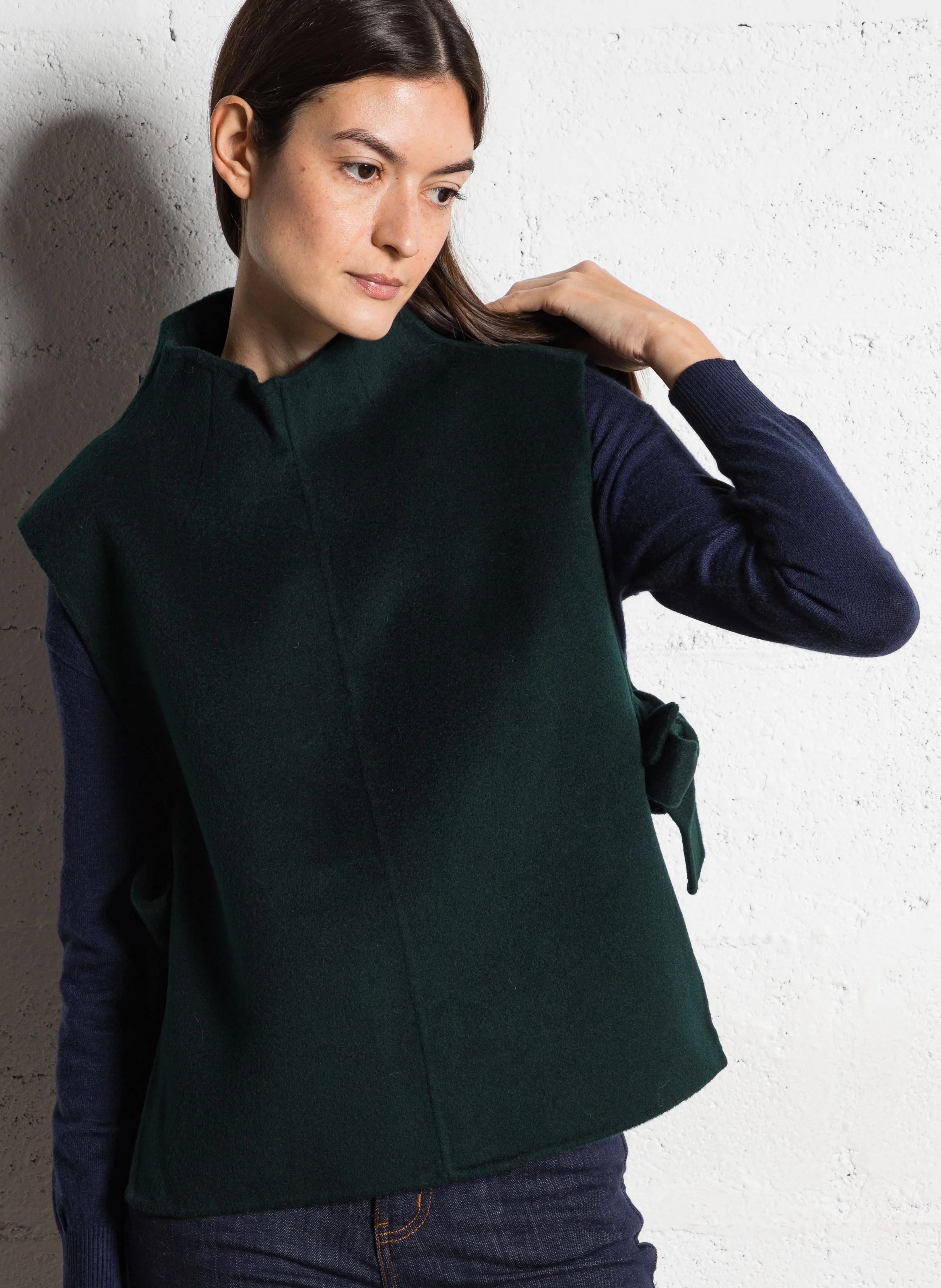 RIMA - Plastron en laine | Vert