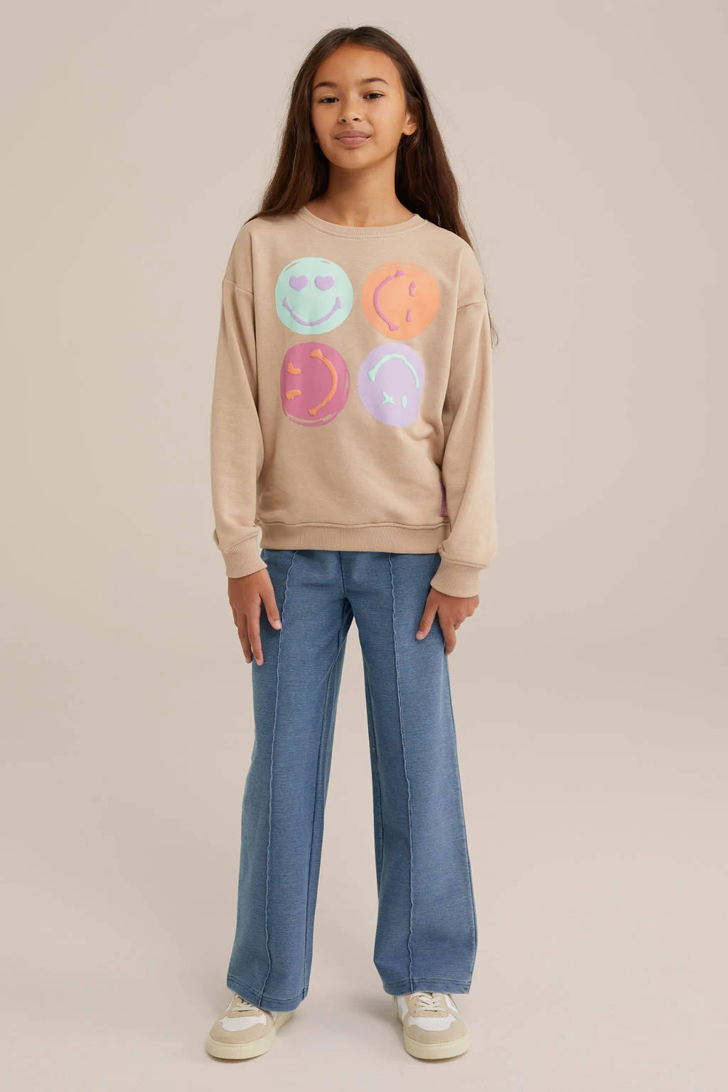 WE Fashion straight lichtblauw