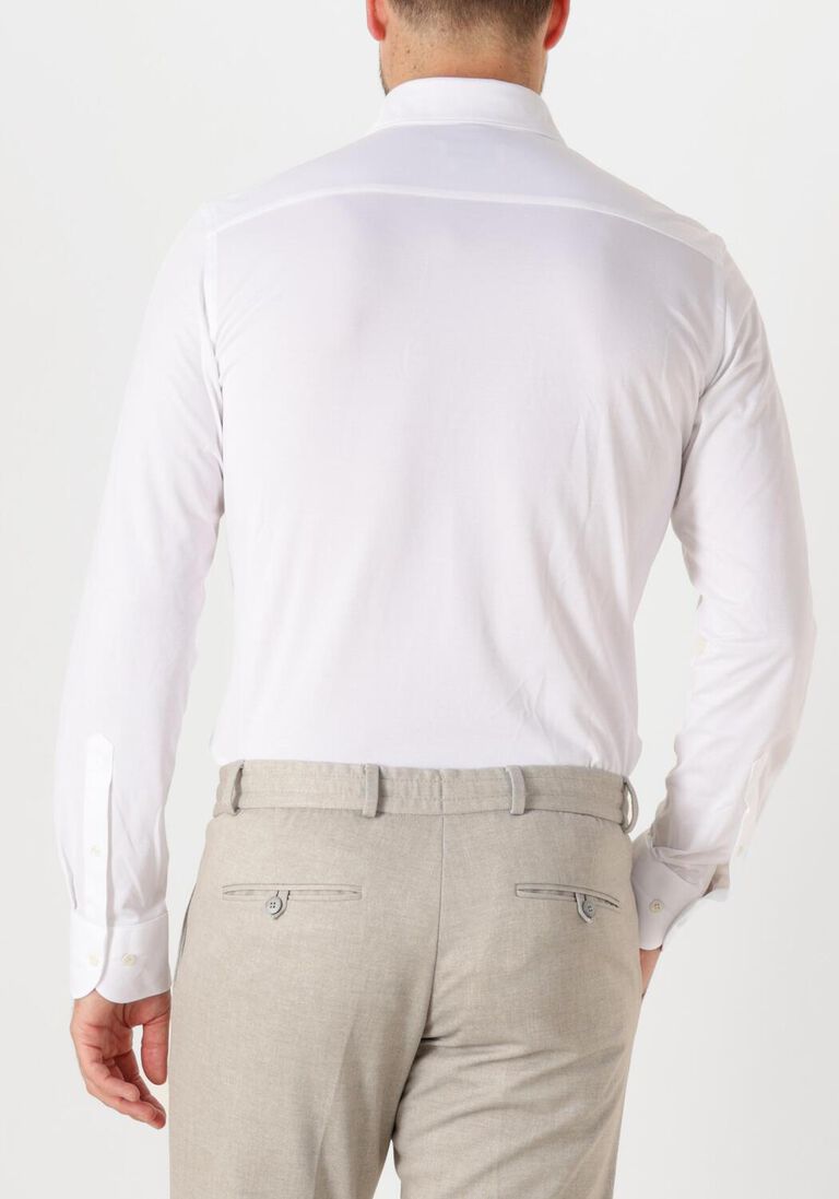 witte profuomo klassiek overhemd shirt x-cutaway japanese knitted