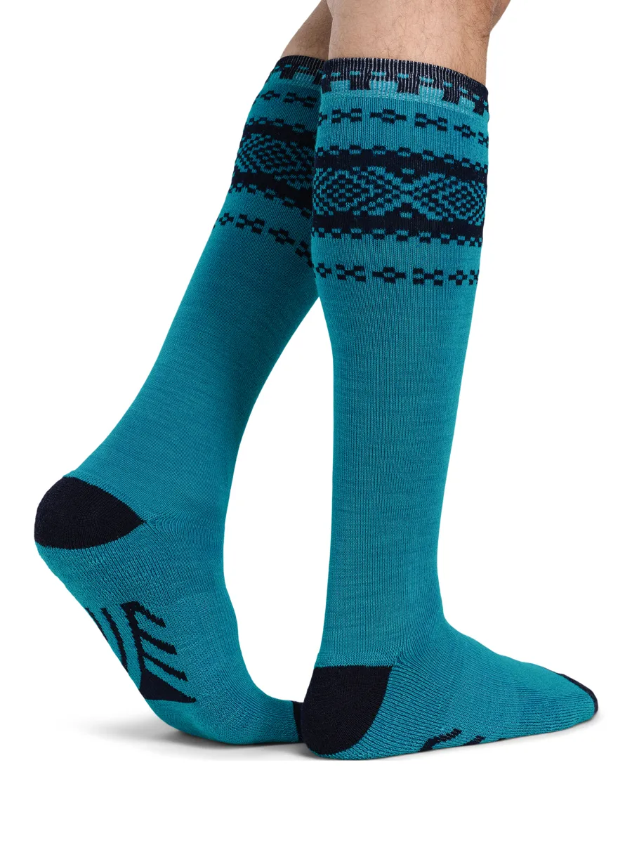 Dale of Norway Cortina Knee Sock Turquoise Navy