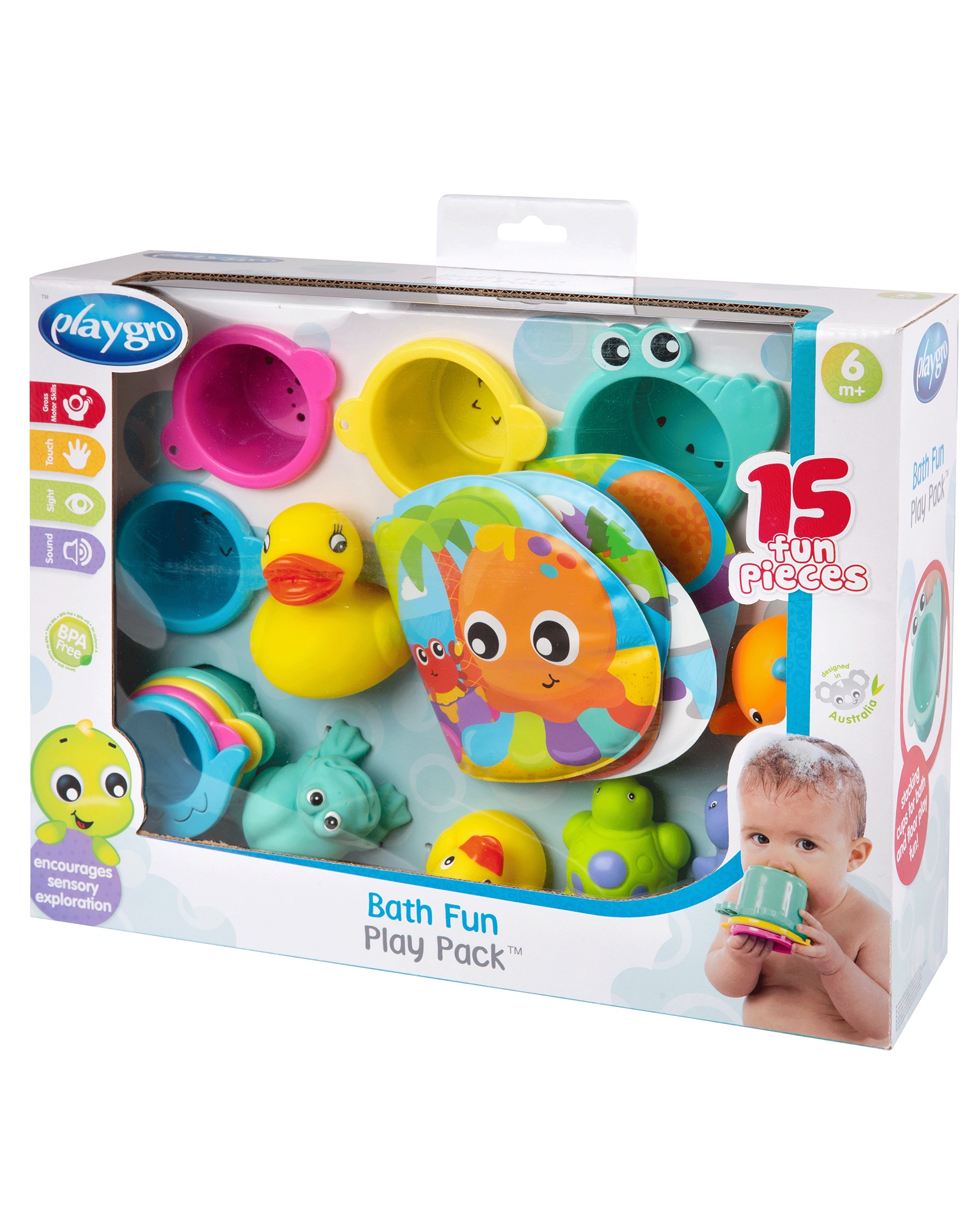 Badespielzeug-Set PLAYGRO - WASSER MARSCH 15-teilig