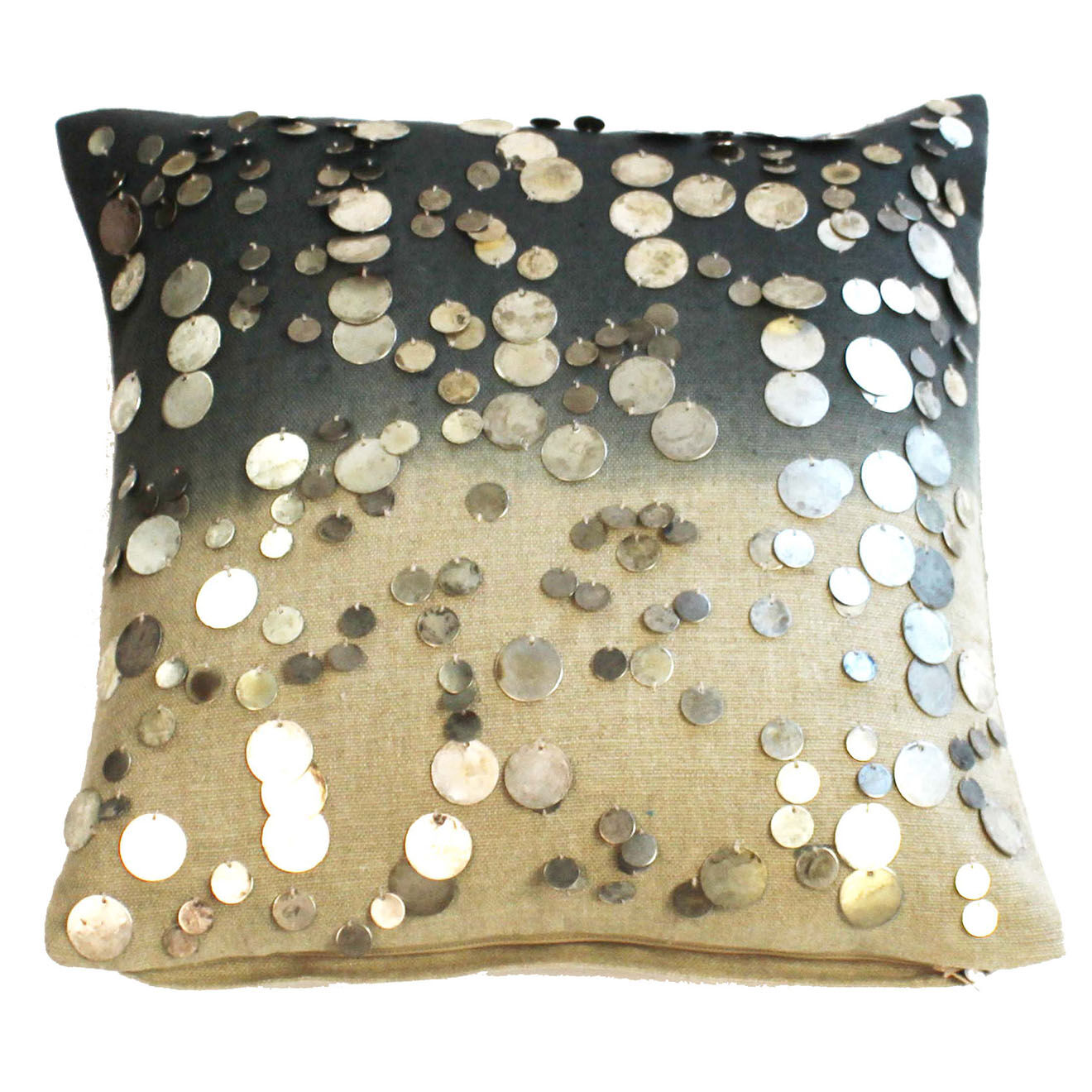 En Fil d'Indienne Housse de Coussin Gipsy Tie & Dye noire - 40x40 cm
