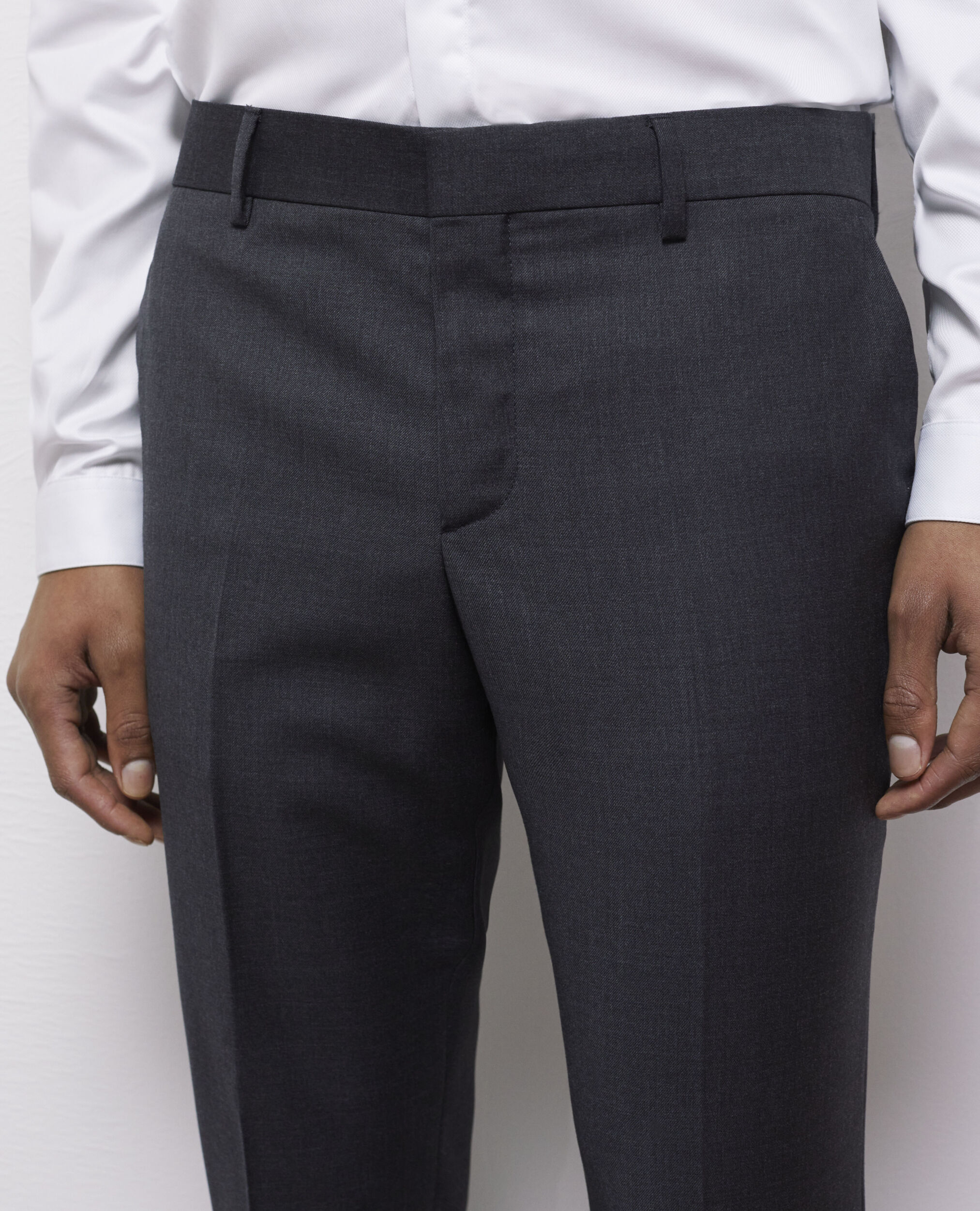 Pantalon de costume en laine gris