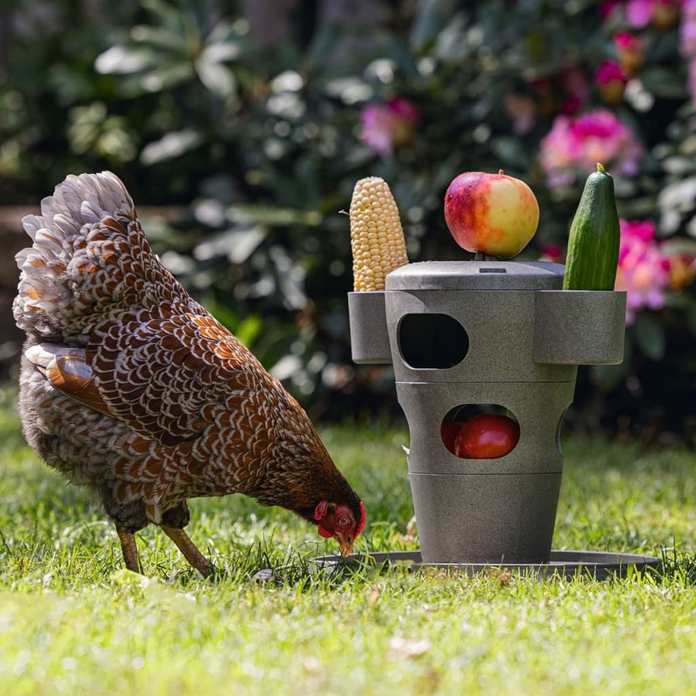 Mangeoire tour snack • pour poules • plastique recyclé