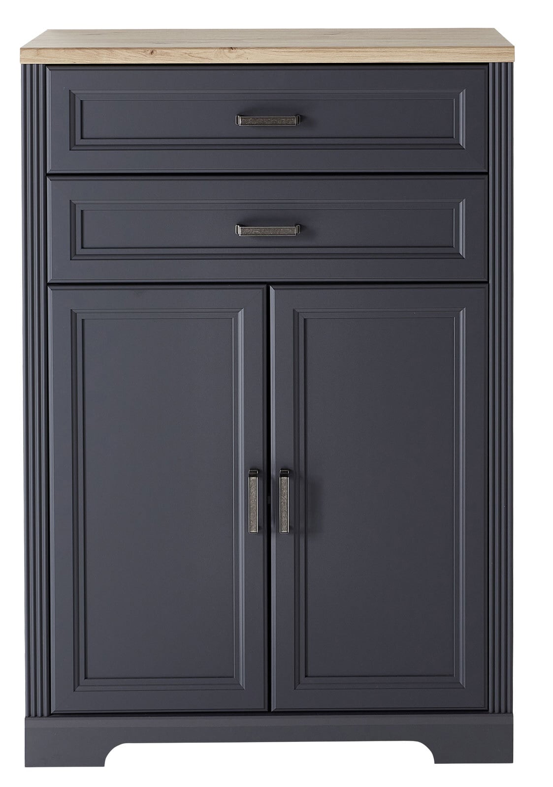 CASAVANTI Aktenschrank JASMIN mit 2 Schubkästen Graphit/ Artisan Eiche