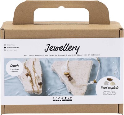 Mini Diy Kit Smykker - Krystalhalskæde Og -Øreringe
