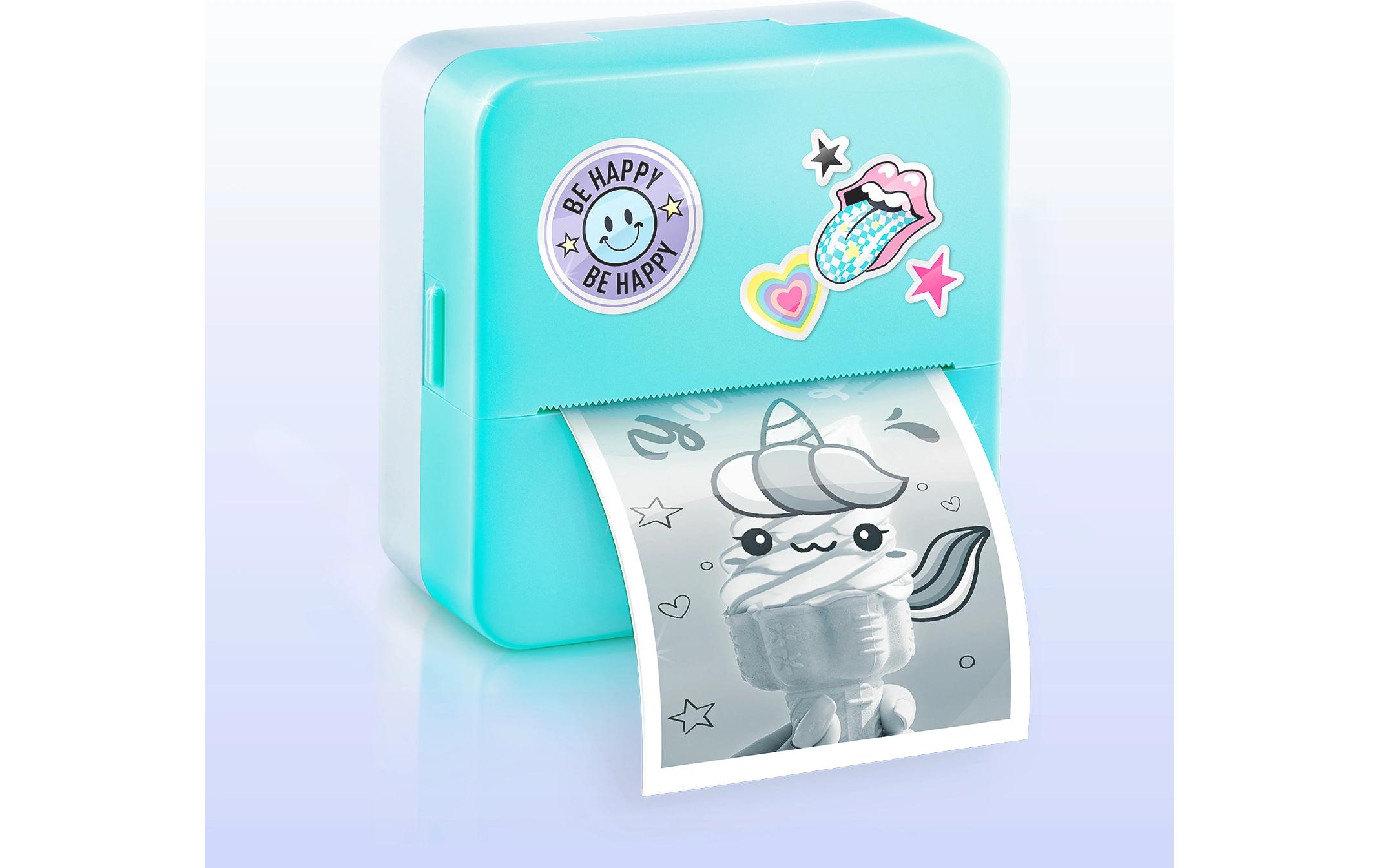 Starter-Set Instant Pocket Printer BlauTaschen-Drucker Set für Smartphone mit Markern, Stickern und Thermopapier-Rollen für Instant-Druck