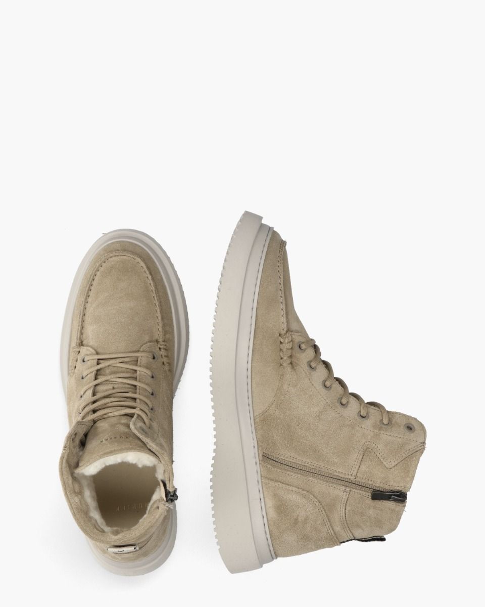 Nubikk Jonah Arctic Fur Beige Heren Veterboots