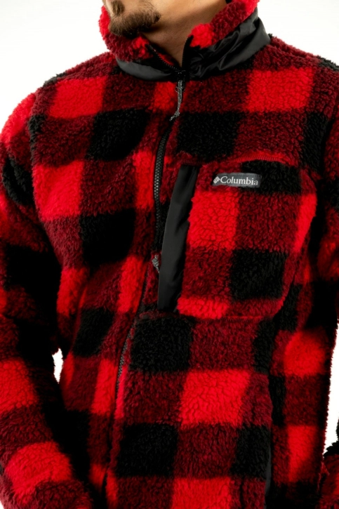 gilets cardigans columbia winter pass™ print fleece full zip 613 mountain red