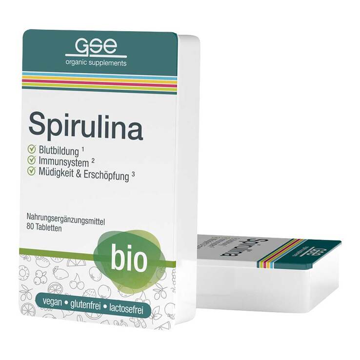 Spirulina 500 mg Bio Naturland Tabletten, 80 St