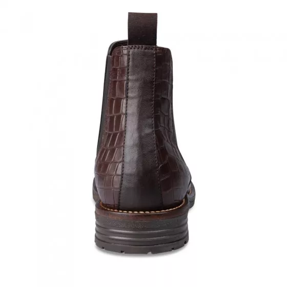 Bottines MARRON DENIM SIDE CUIR