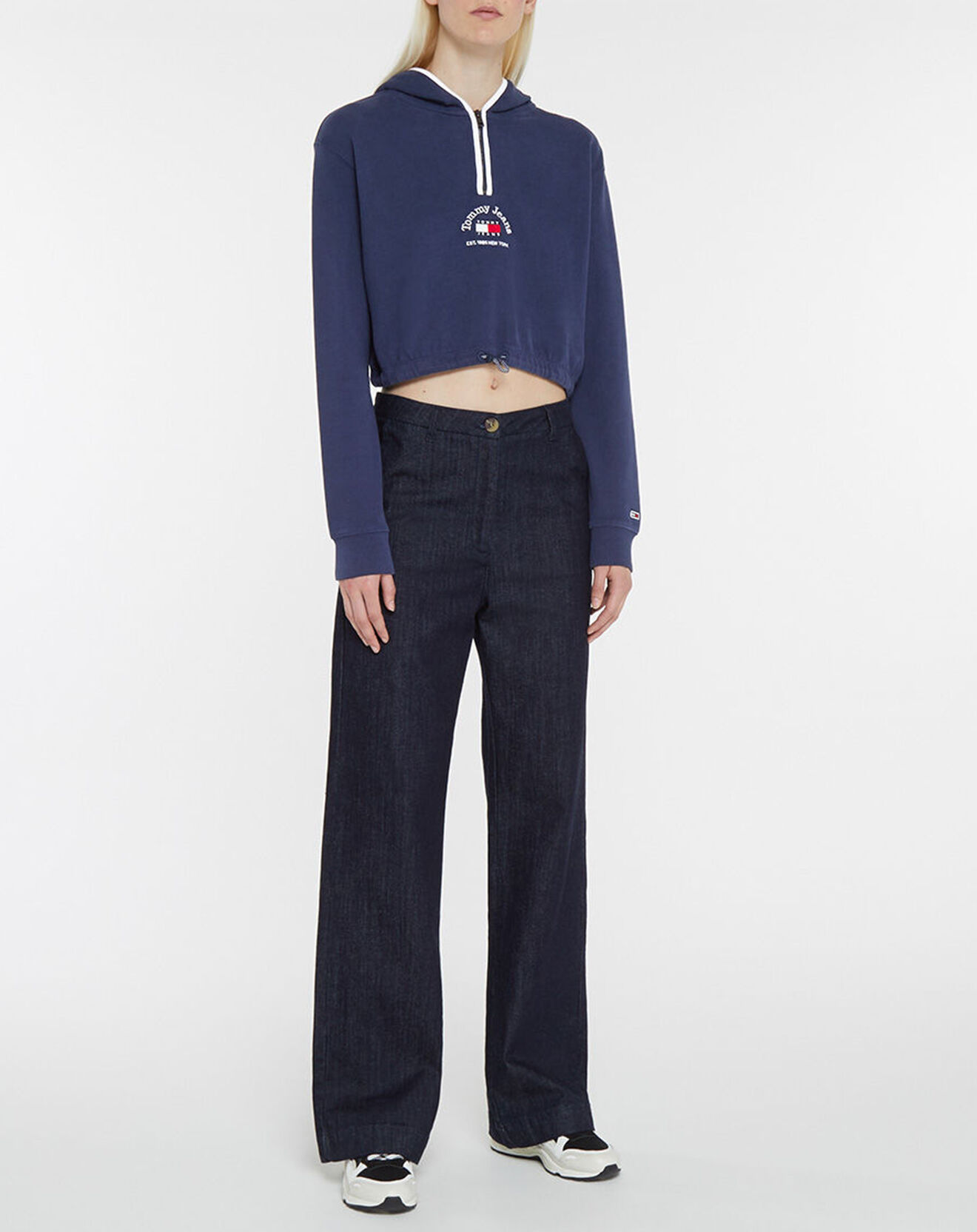 Tommy Jeans Sweat Crop bleu marine
