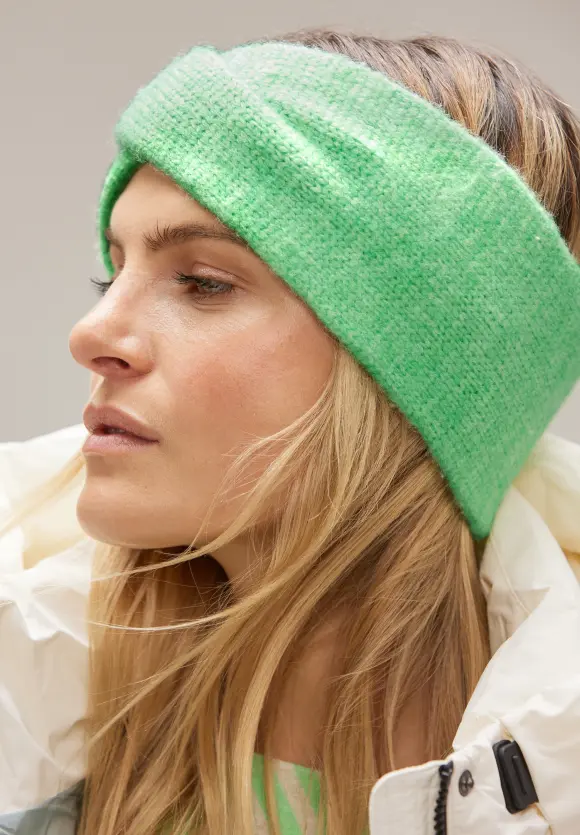 Strickmix Stirnband - fresh gentle green melange