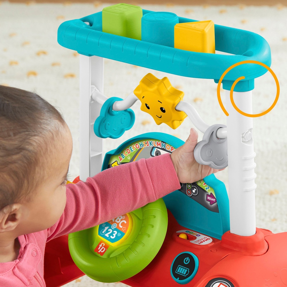 Fisher-Price 2-seitiger Lauflernwagen mit gleichmäßiger Geschwindigkeit, über 100 Liedern, Geräuschen und Sätzen