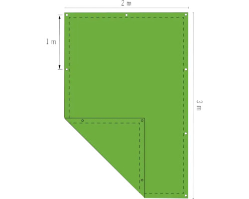 Geweven zeildoek, universeel zeildoek, 90g/m², groen, 2 x 3 m