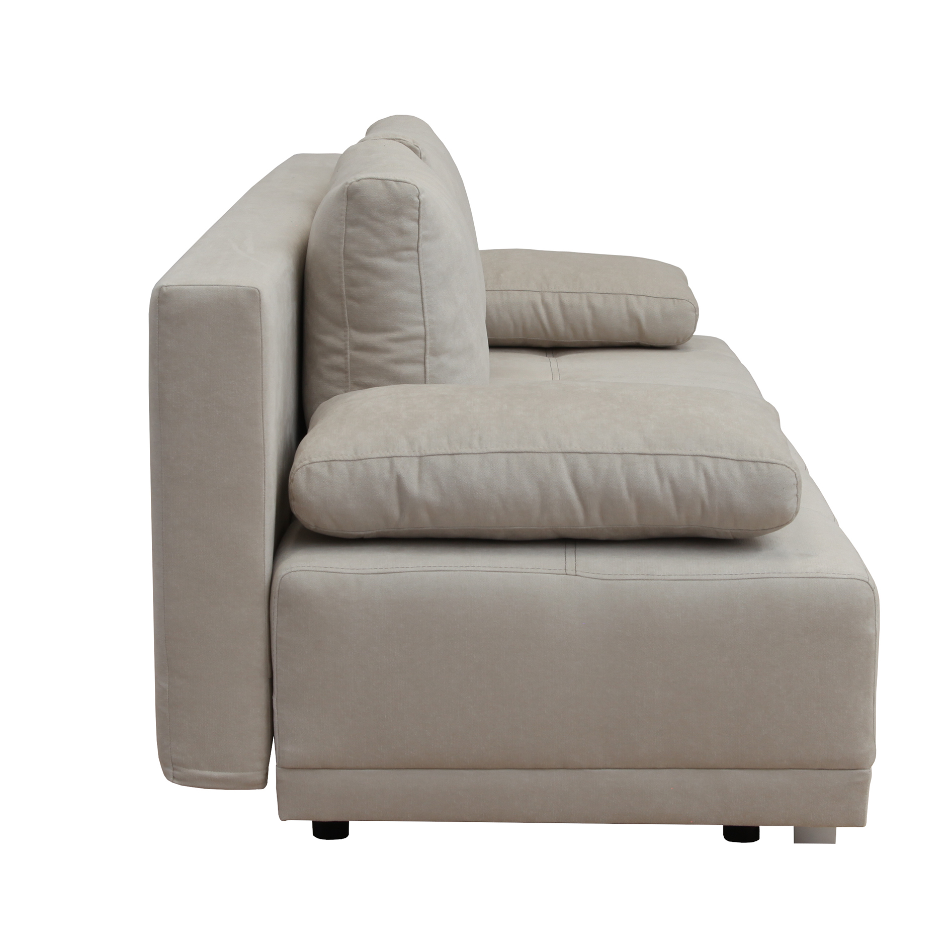Schlafsofa - beige - mit Staukasten - 194 cm