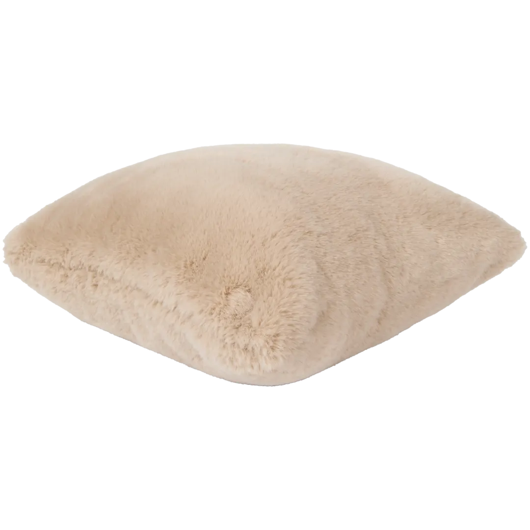 Housse de coussin en fausse fourrure