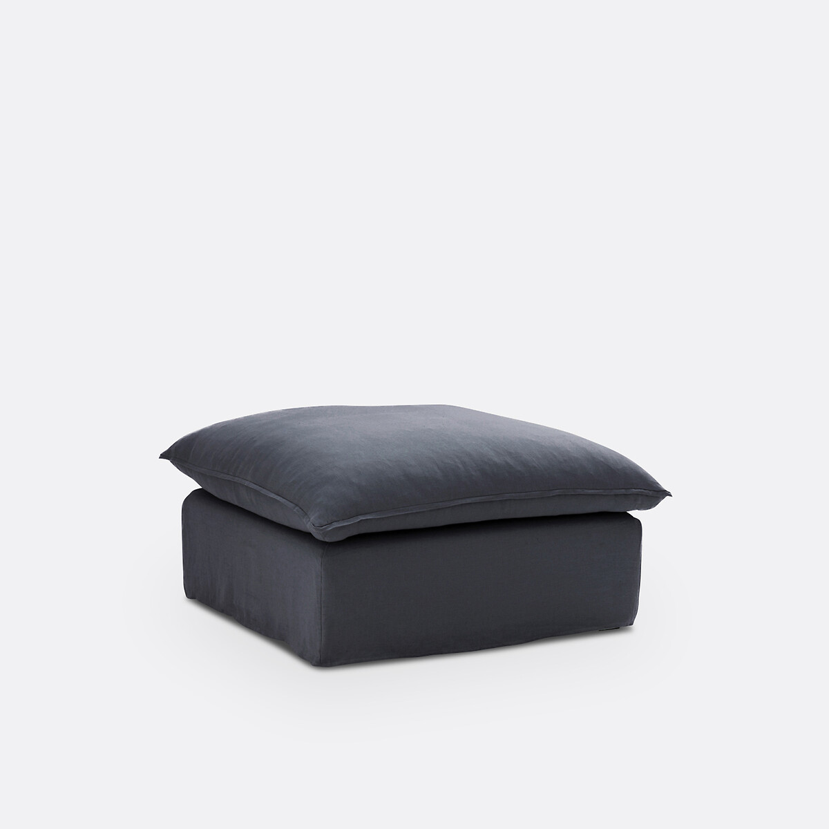 LA REDOUTE INTERIEURS<br>Puffe em linho amarrotado, Odna
