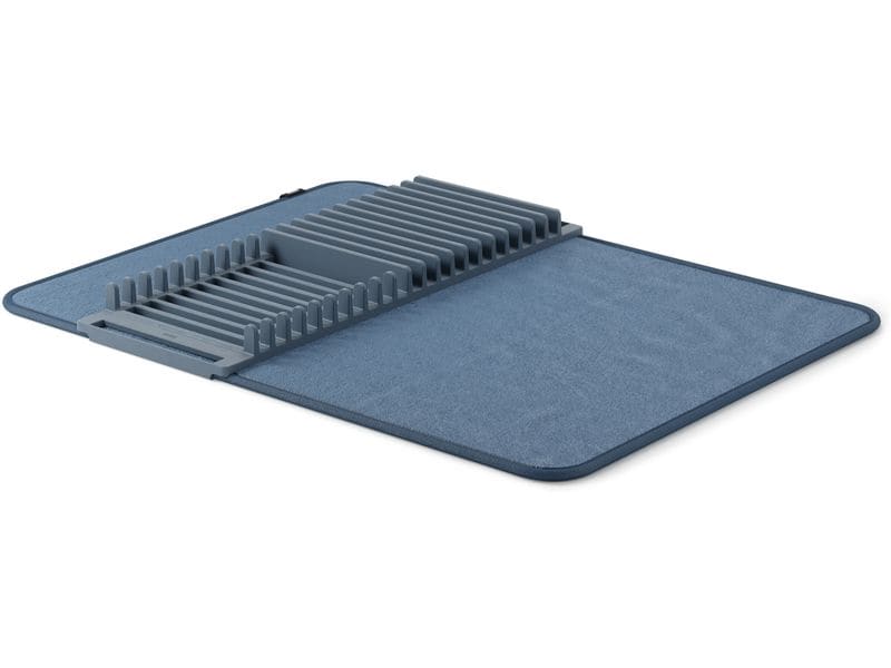 Umbra Abtropfgestell Udry Denim Geschirr-Abtropfgestell und Mikrofaser-Abtropfmatte