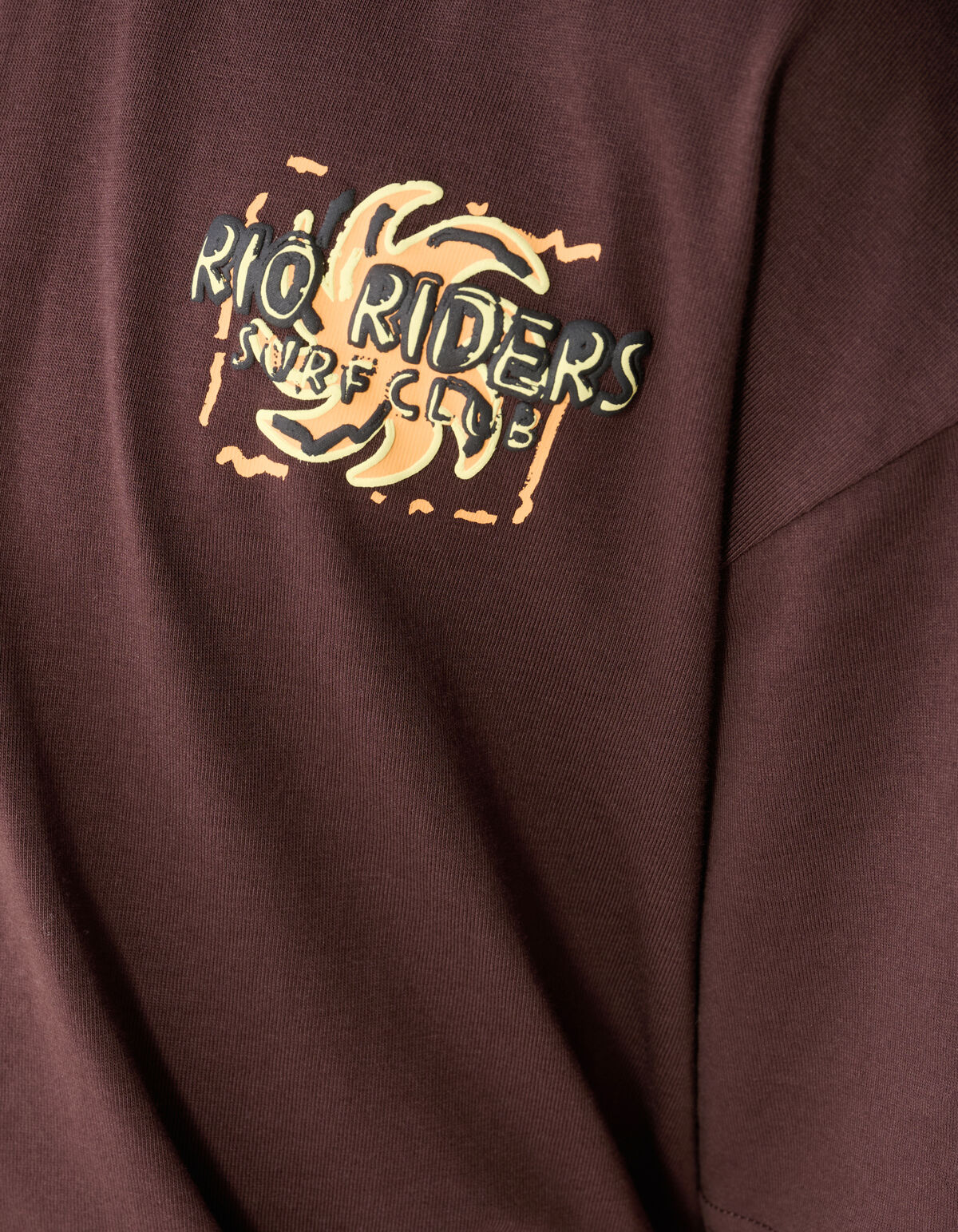 Riders Artwork T-shirt Donkerbruin