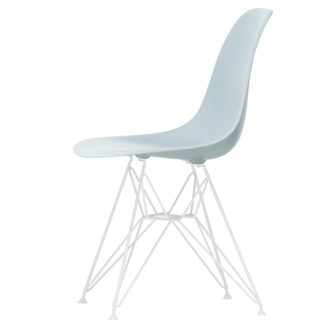 Eetkamerstoel DSR RE wit onderstel ice grey