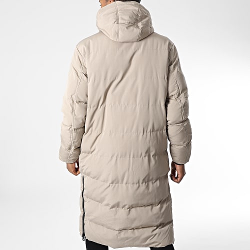 Doudoune Capuche Longue Beige