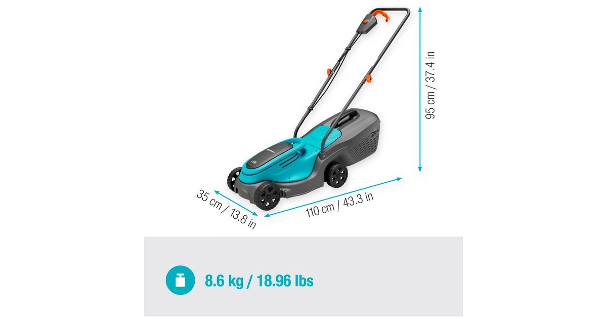 GARDENAAccugrasmaaier PowerMax 30/18V P4A Set  (Zwart/turquoise, Incl. Li-Ion Accu 4,0Ah, POWER FOR ALL ALLIANCE)