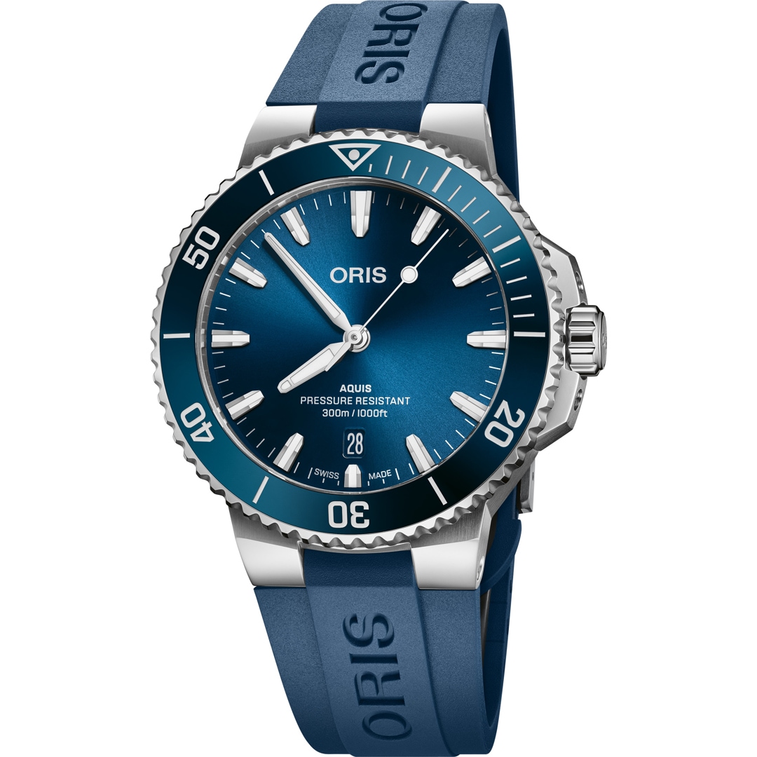 Oris Aquis Date Blau / Kautschuk Ø 41.5mm