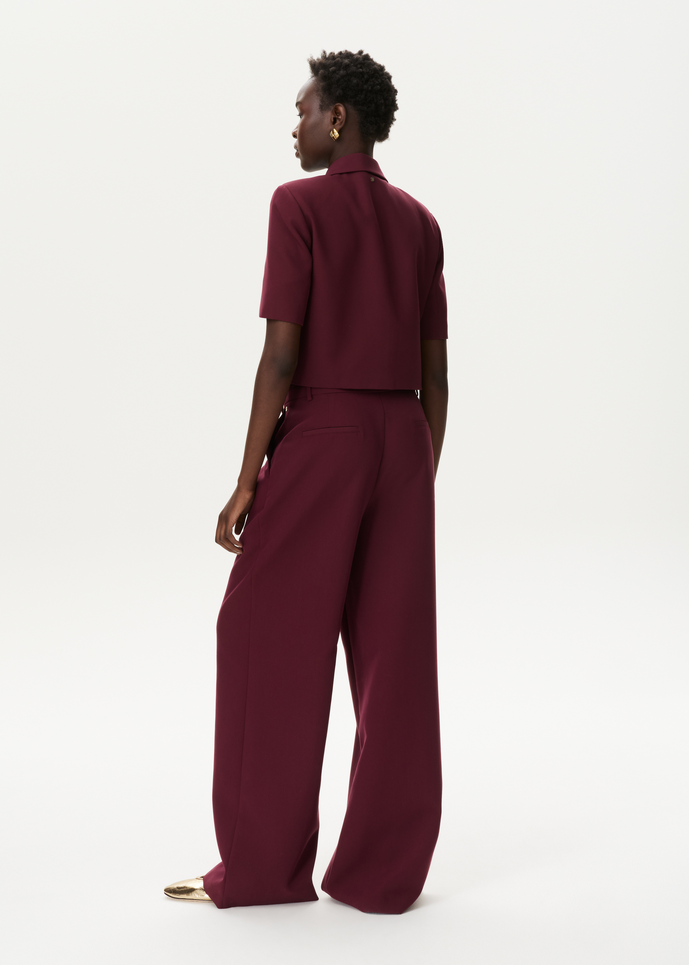 Pantalon met plooidetails