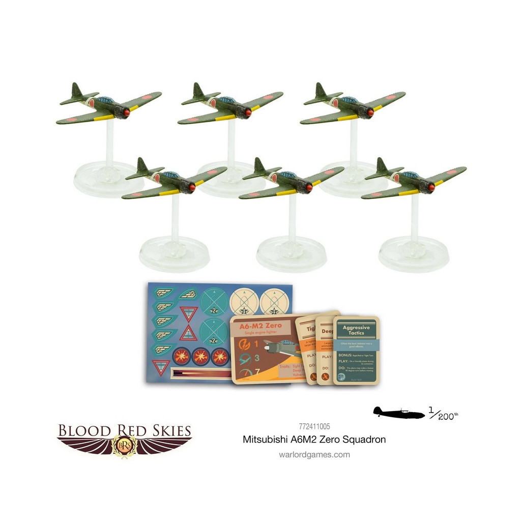 Blood Red Skies: Japanese A6M2 Zero Squadron, 6 planes