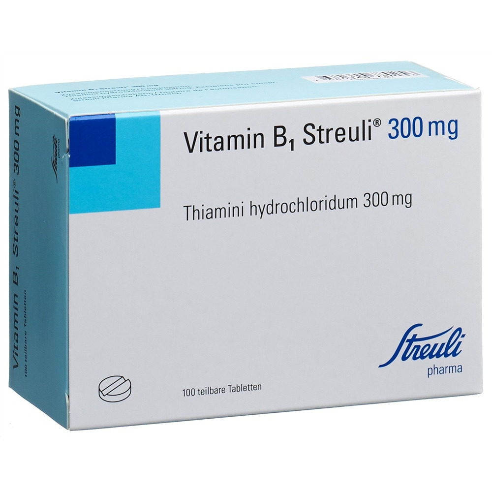 VITAMINE B1 Streuli Tabl 300 mg Blist 100 Stk
