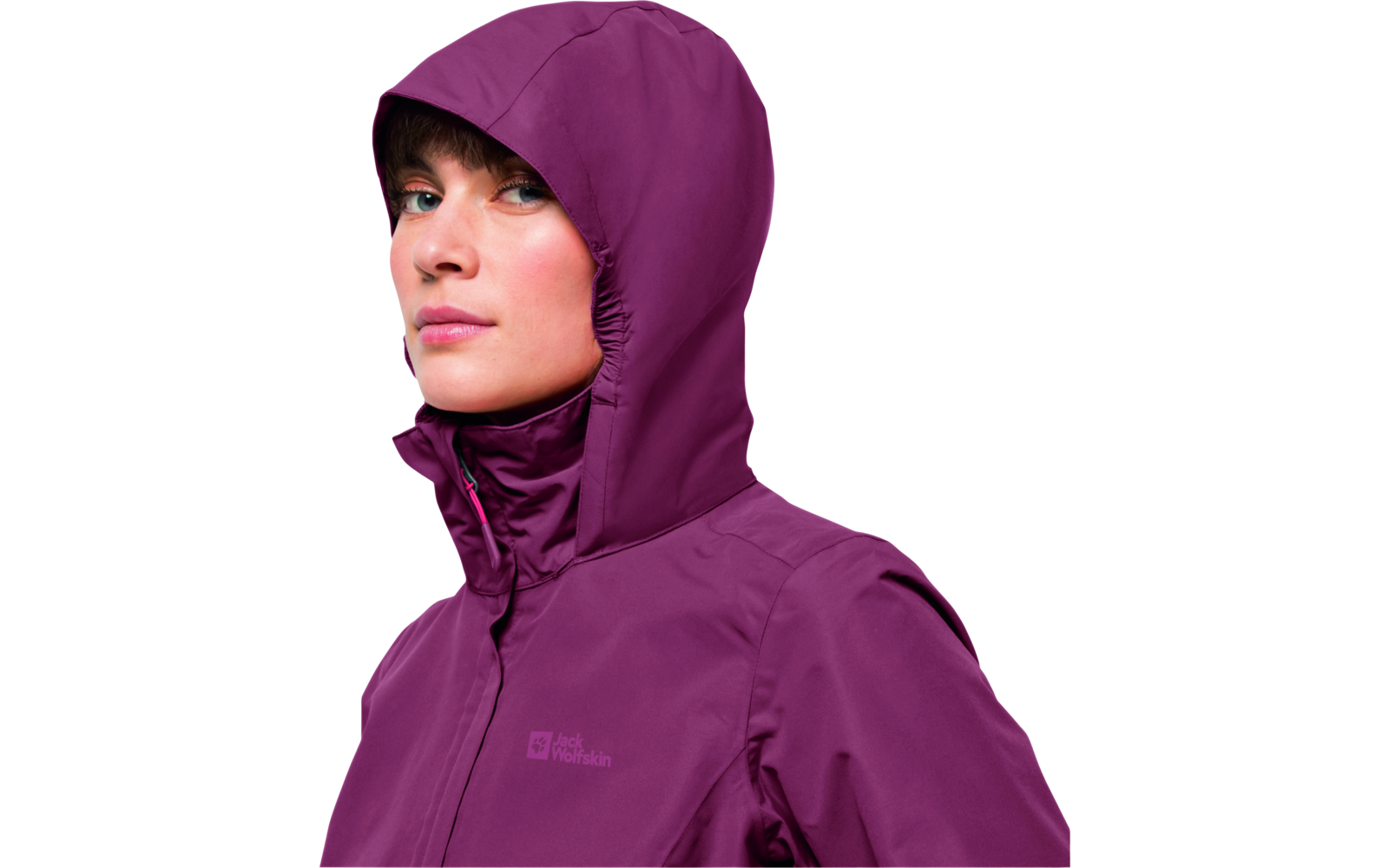 Jack Wolfskin Stormy Point 2l Jkt Damen Regenjacke sangria red