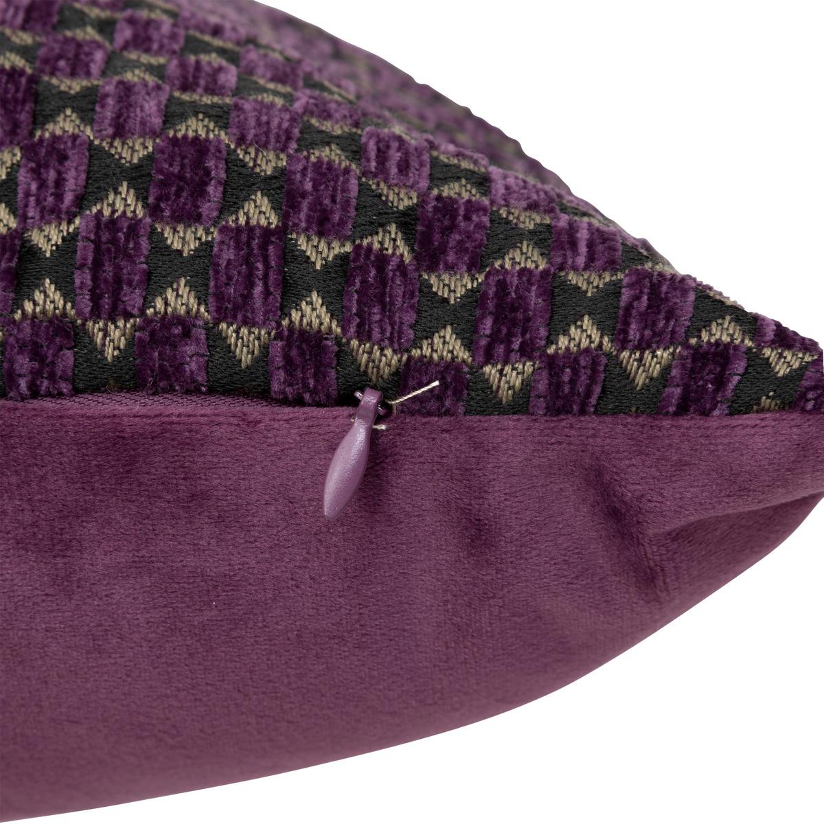 COUSSIN JACQUARD CHENILLE ZAIKA VIOLET 30X50CM