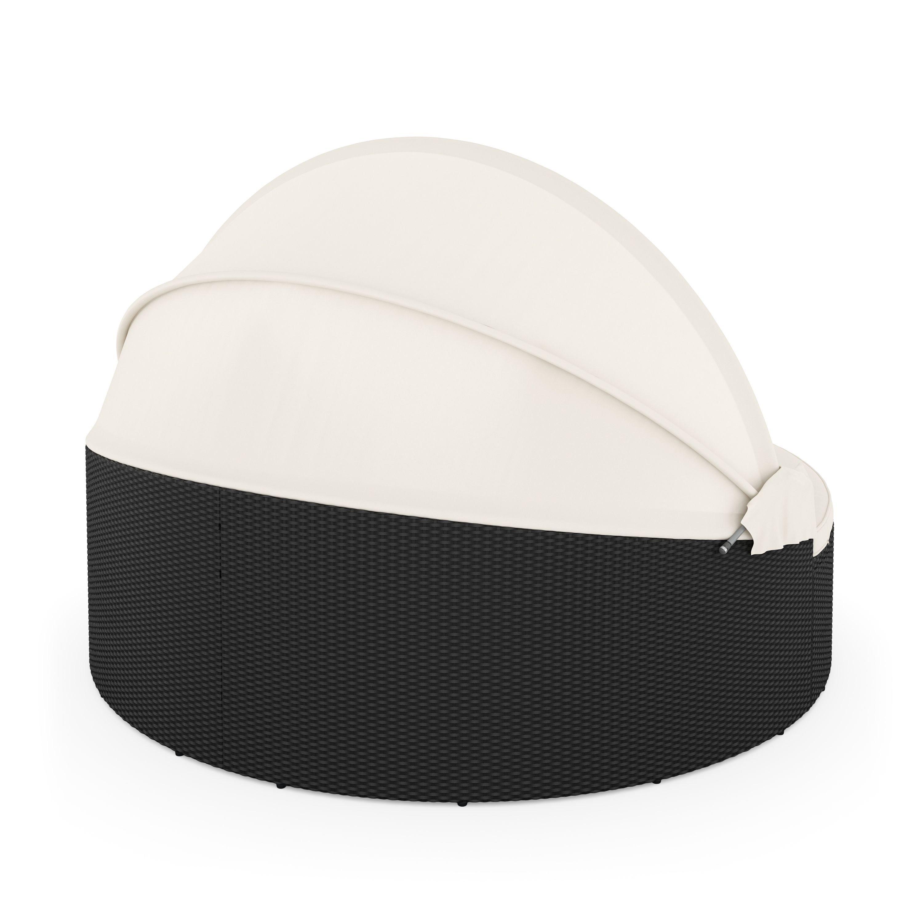Rattan Sonneninsel CARPI schwarz/beige
